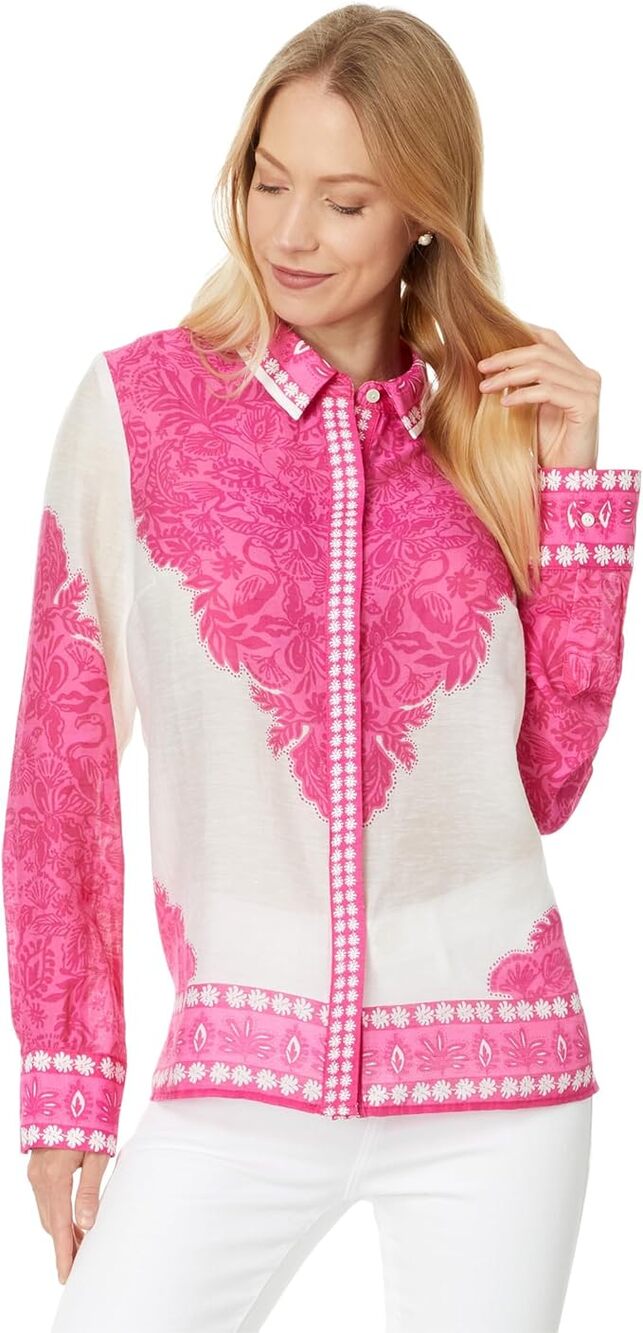 NEW NWT Lilly Pulitzer Passion Fruit Jungle Escape Kiran Button-Down Top Size S